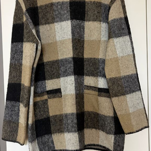 리스트 체크 니트 스웨터 미니 원피스