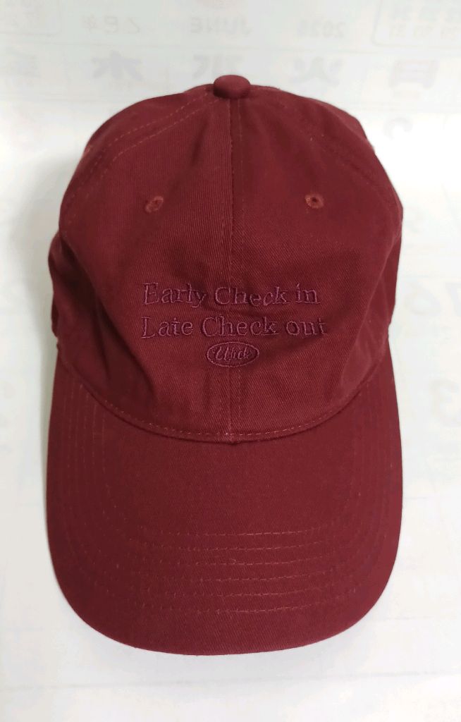 (새거) 와인색 모자 볼캡--1