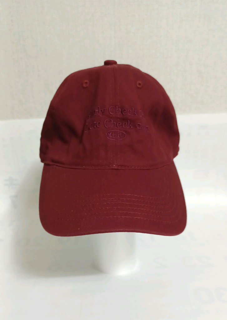 (새거) 와인색 모자 볼캡--2