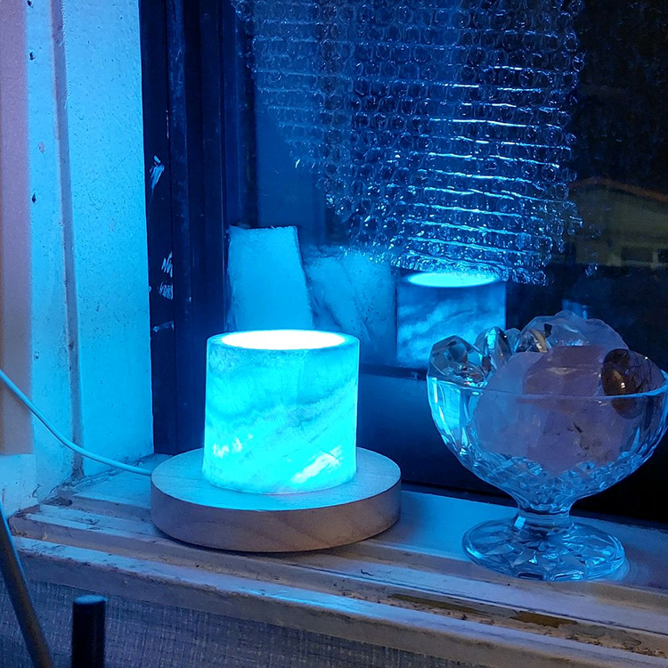 신비의빛 아라고나이트 조명등 원석램프--3