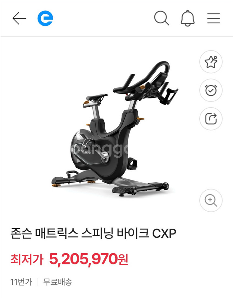 웰니스케어 존슨 매트릭스 CXP 스피닝 바이크--1