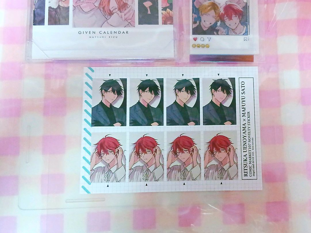 [미개봉] 기븐 캘린더 2026 (+증명 사진풍 스티커 천사) + 클리어시트 2종--1