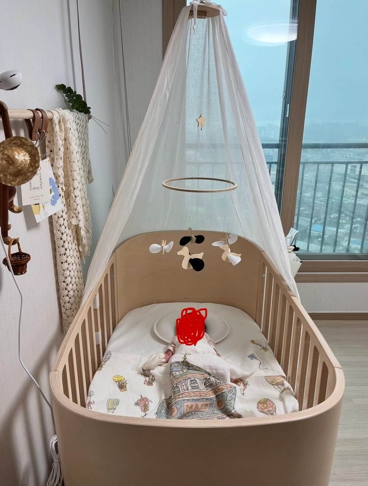 리엔더 원목 아기침대 상태좋습니다 이미지