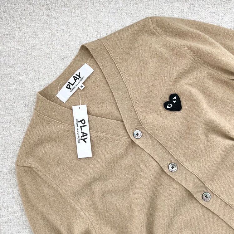 꼼데가르송 블랙와펜 V넥 가디건--5