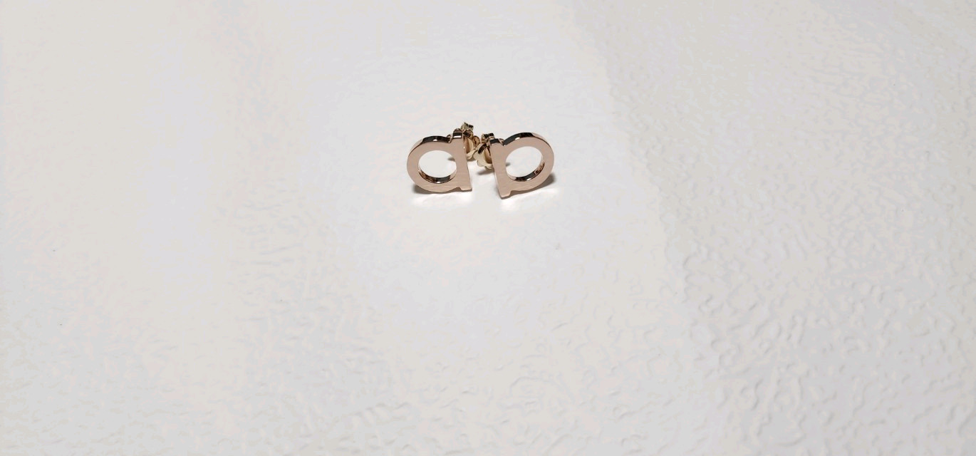 14k 로즈골드 색상 간치니 귀걸이--1