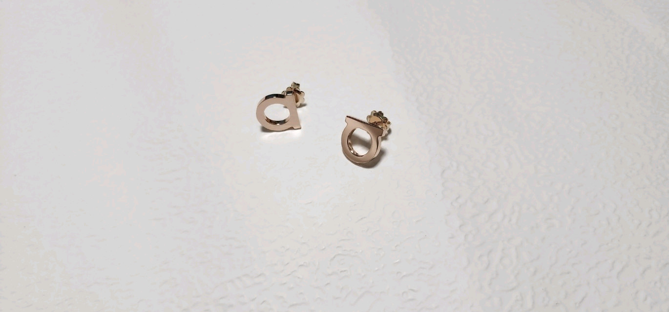 14k 로즈골드 색상 간치니 귀걸이--2