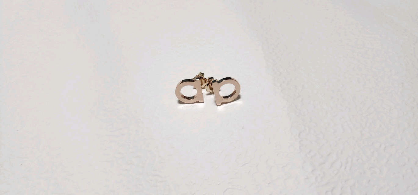 14k 로즈골드 색상 간치니 귀걸이--3