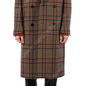 마마가리 앤틱 체크 더블 브레스트 코트 이미지