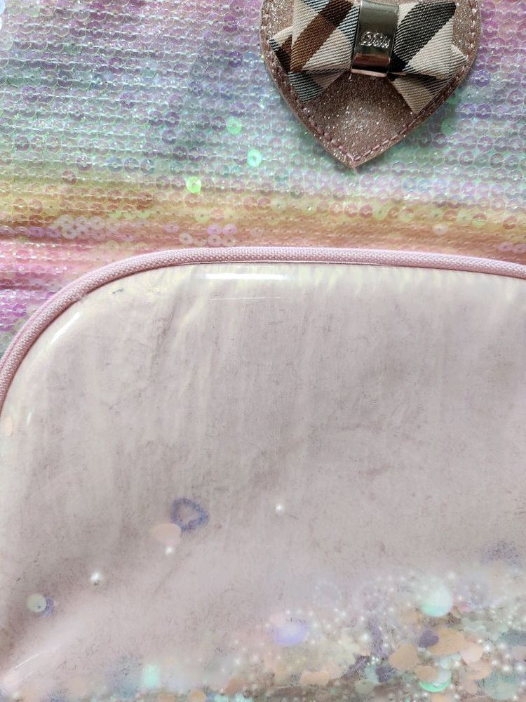 닥스키즈 여아용 시그니쳐 스팽글 책가방 + 보조가방 세트--4