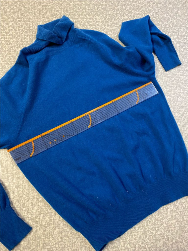 엘가노벰버 heriga 캐시미어100% 터틀넥 니트 스웨터 블루 헤리가--3