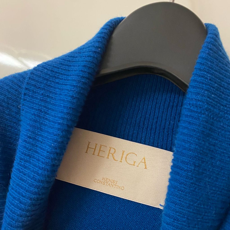 엘가노벰버 heriga 캐시미어100% 터틀넥 니트 스웨터 블루 헤리가--4