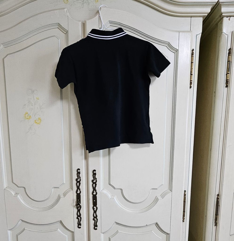 버버리 키즈 빈티지 체크 패널 지퍼 폴로 반팔 티셔츠(140/10y) 이미지