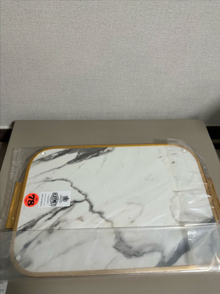 새상품 케이멧 KAYMET01 영국 왕실 서빙트레이 16인치 화이트 마블/골드 20->147000--1