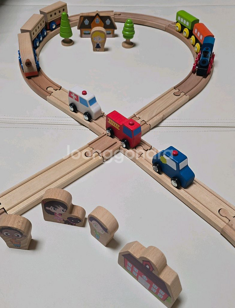 원목 장난감 기차놀이 세트--3