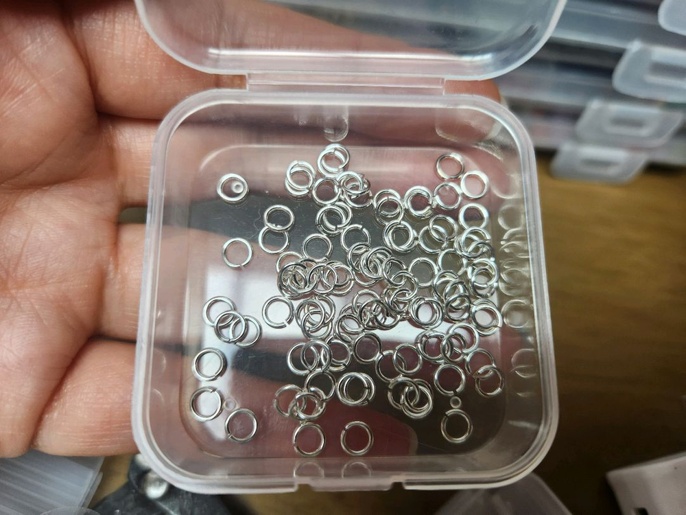 악세사리재료 실버 은925 오링 실팔찌--1