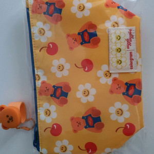 컬러그램 위글위글 패턴파우치+실리콘캡키링