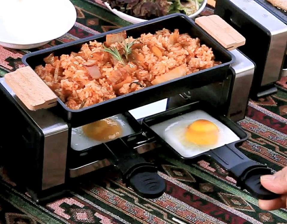 요리즐 라클렛 미니 전기그릴 새상품--1