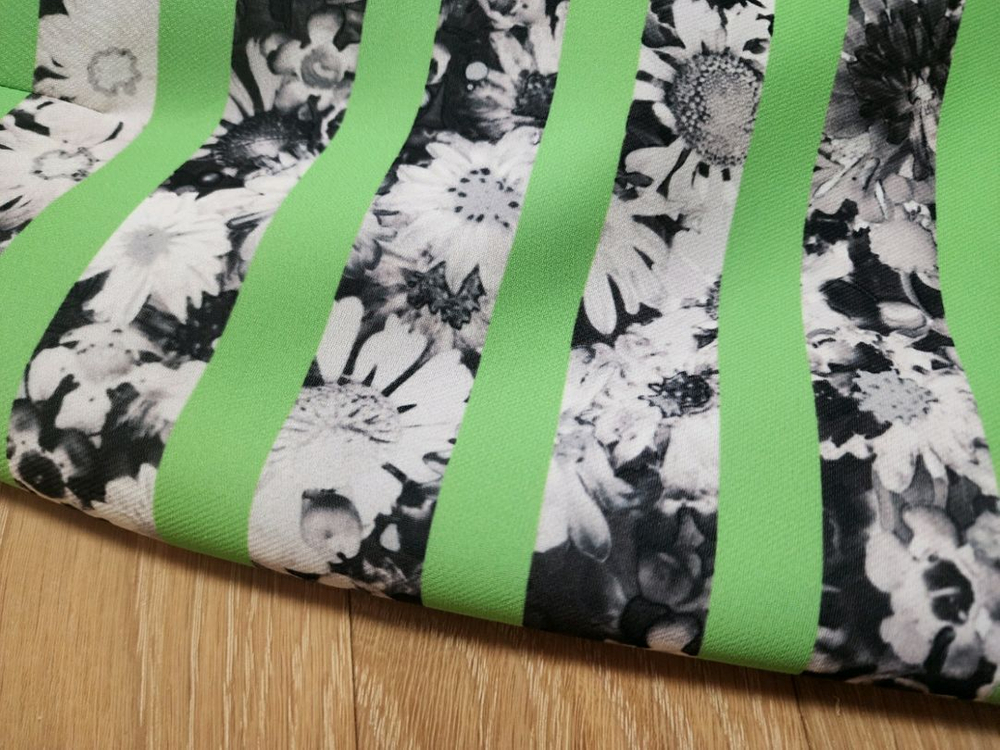 (2개일괄)세련된 모조에스핀 플라워 패턴 스커트--3