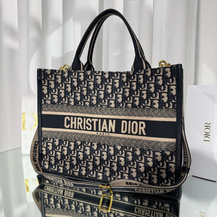 [24년도,인보이스O]디올 오블리크 북토트 레더 백 미디엄--2