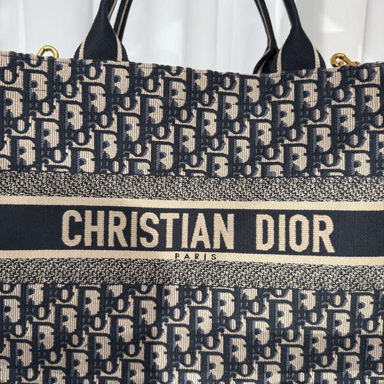 [24년도,인보이스O]디올 오블리크 북토트 레더 백 미디엄--4