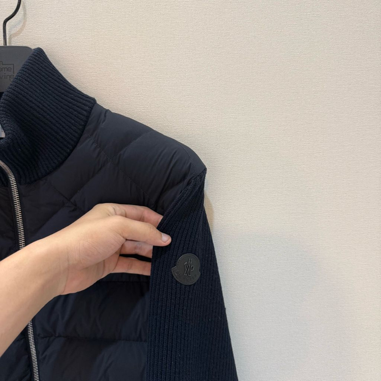 [L사이즈]몽클레어 퀄팅 블랙와팬 니트패딩--1