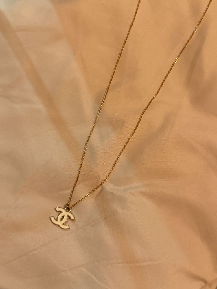 샤넬 빈티지 단추 목걸이--2