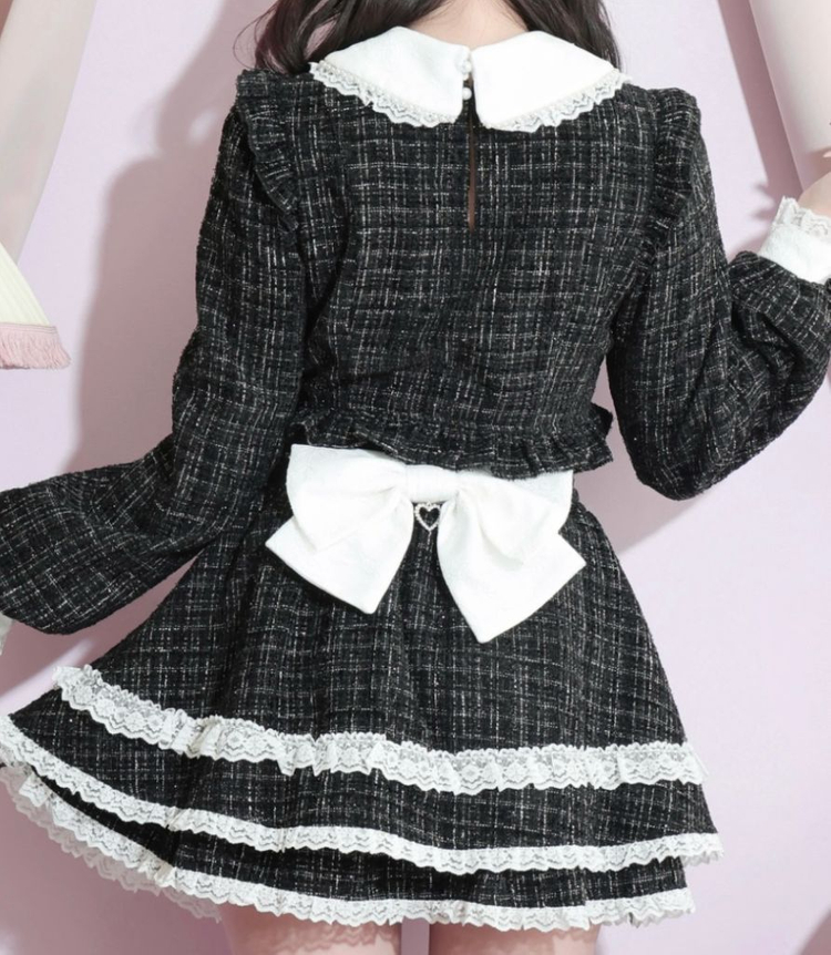 NOEMIE 노에미 트위드 레이스 셋업 지뢰계 양산형 양지뢰 이미지