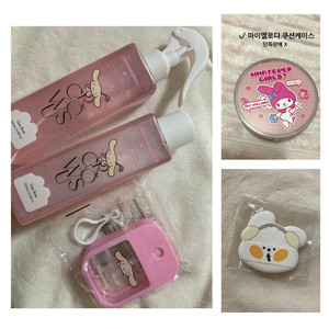 그로우어스 노워시 트리트먼트 시나모롤 공병 기획세트 (롬앤 마이멜로디 쿠션,혀땳은앙꼬)