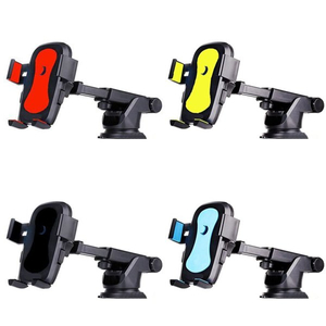 새 검정색 차량용 반자동 흡착형 핸드폰 거치대 홀더