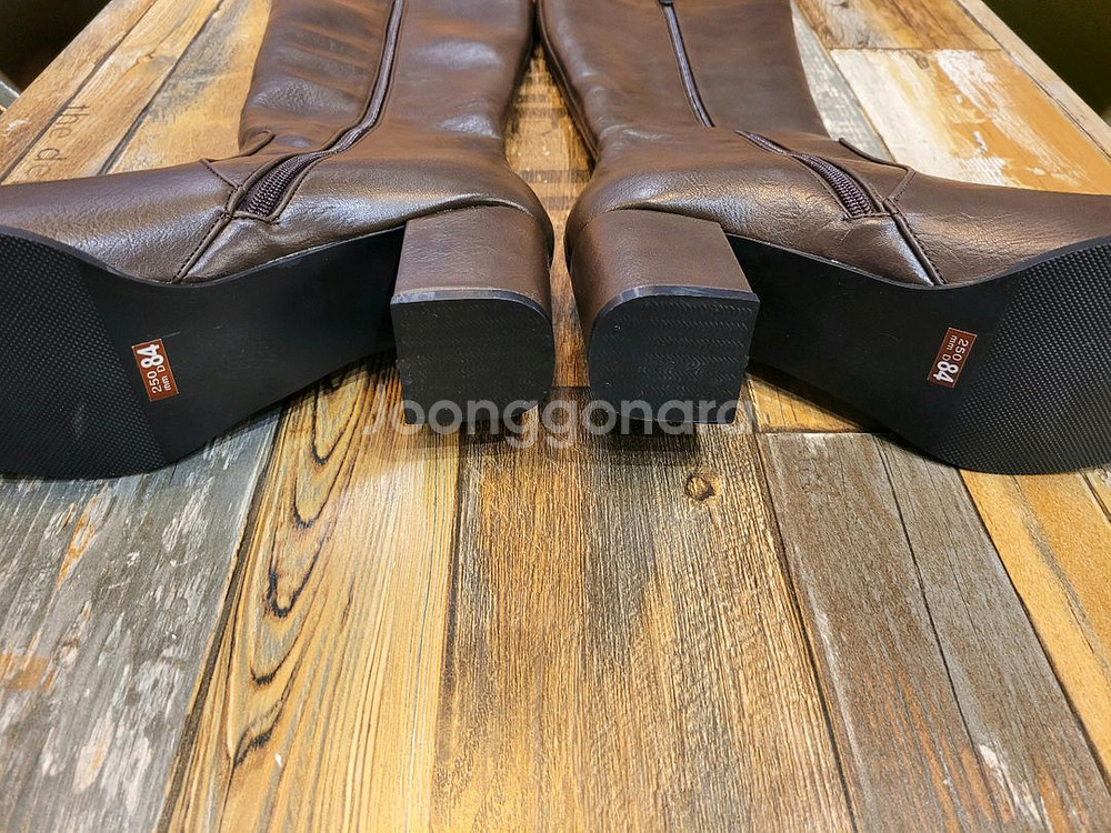 여성)웨스턴 사이드지퍼 롱부츠(새상품250m)--4