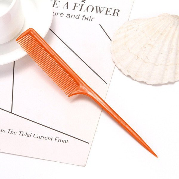 새 20개 주황색 미용 꼬리빗 커트빗 컷트 브러쉬 헤어--0