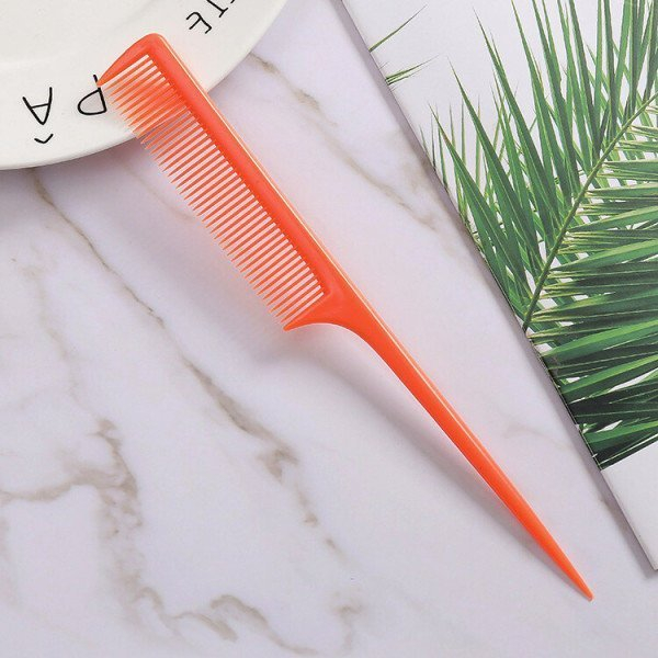 새 20개 주황색 미용 꼬리빗 커트빗 컷트 브러쉬 헤어--1