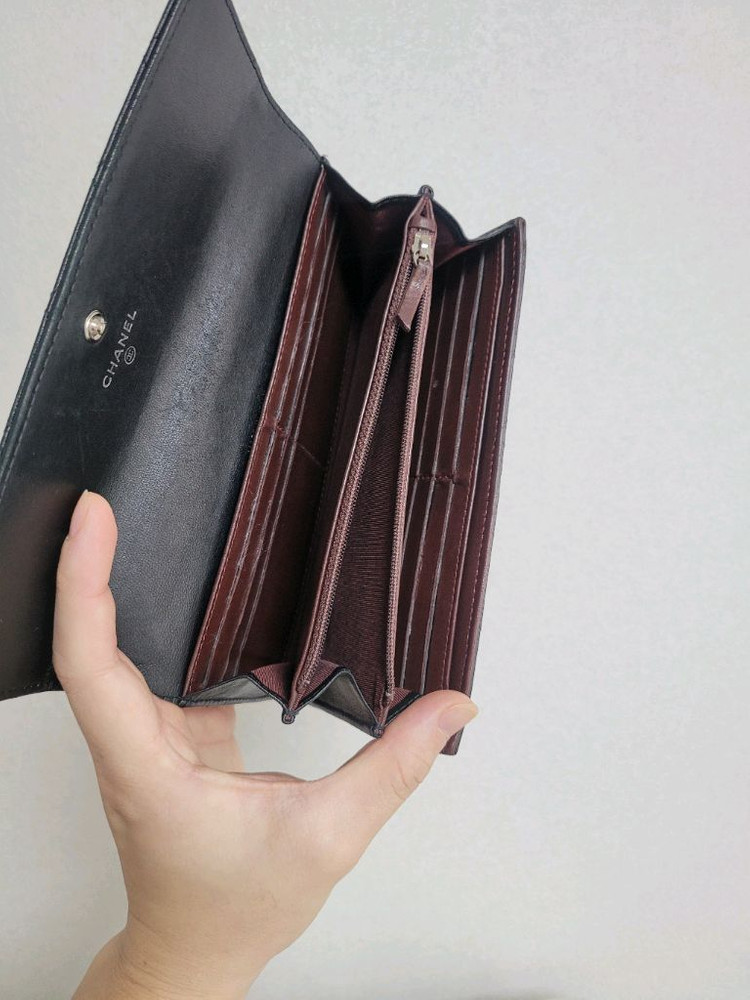 샤넬 램스킨 장지갑 정품--7