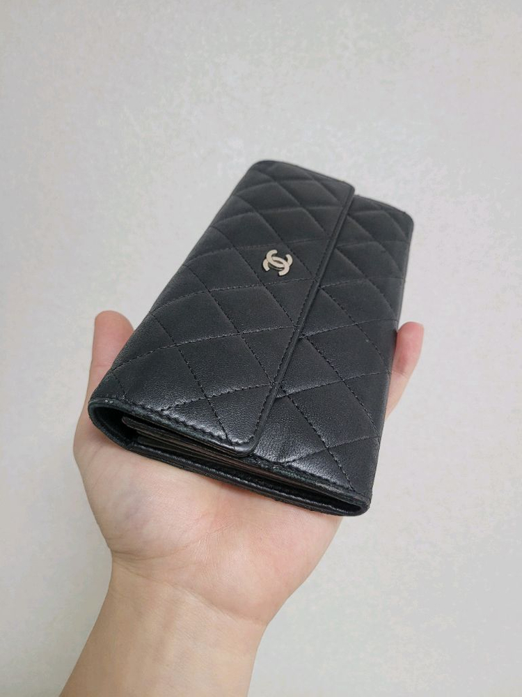 샤넬 램스킨 장지갑 정품--8