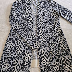 (구매자분들께)여성 레오파드 오픈형 롱니트가디건