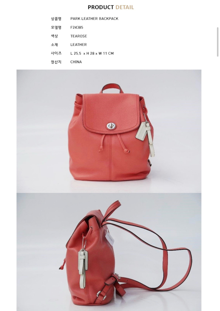 Coach Parker Backpack Tearose 코치 파커 백팩--8