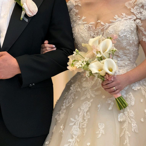 풍성 맑은 비즈 본식 드레스