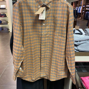 버버리 남성 긴팔 체크 셔츠 앤틱옐로우 JAMESON 제임슨 M