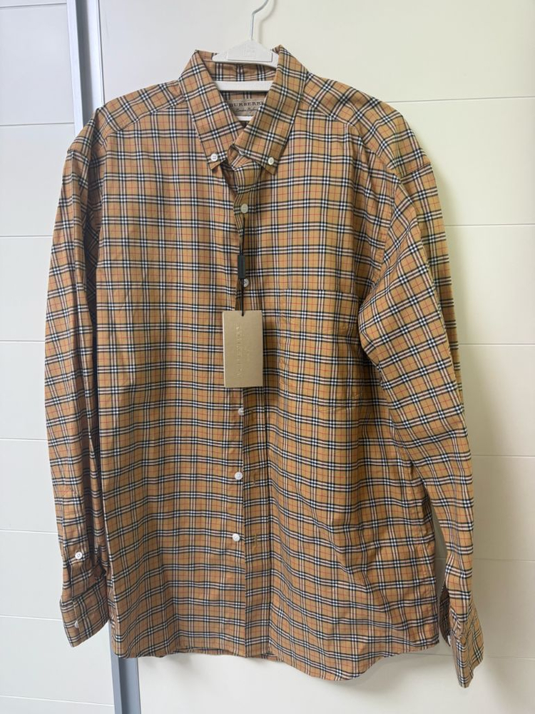 버버리 남성 긴팔 체크 셔츠 앤틱옐로우 JAMESON 제임슨 M--1