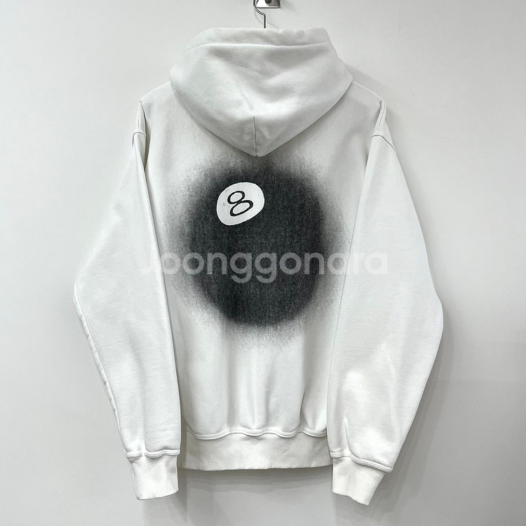 스투시 8볼 페이드 화이트 후드티--2