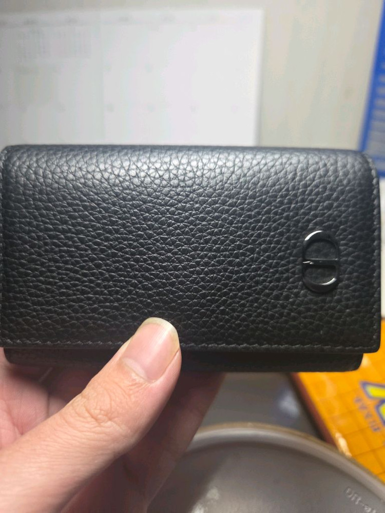 디올 열쇠케이스(블랙 그레인 송아지 가죽 & CD Ic 이미지