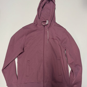 여성 캘빈클라인 CK 로고 기모 로즈 후드집업 L