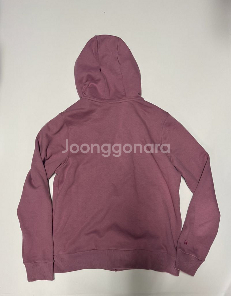 여성 캘빈클라인 CK 로고 기모 로즈 후드집업 L--1