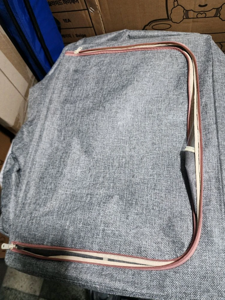 새상품 새것 미사용대용량 리빙박스 100L 수납박스 패브릭 이불정리함 옷보관함 부직포 다용도수납함 개당가격 재고많아 이미지