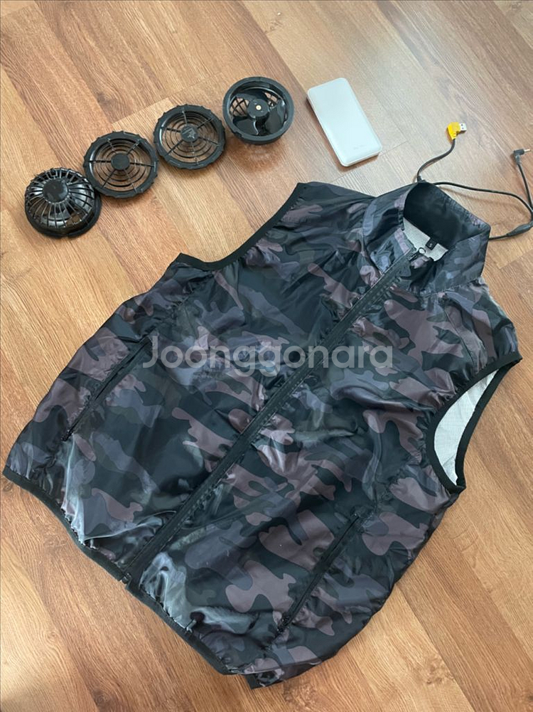 여름 선풍기 조끼 S 작업용 쿨조끼 얼음 아이스팩 보조배터리--2