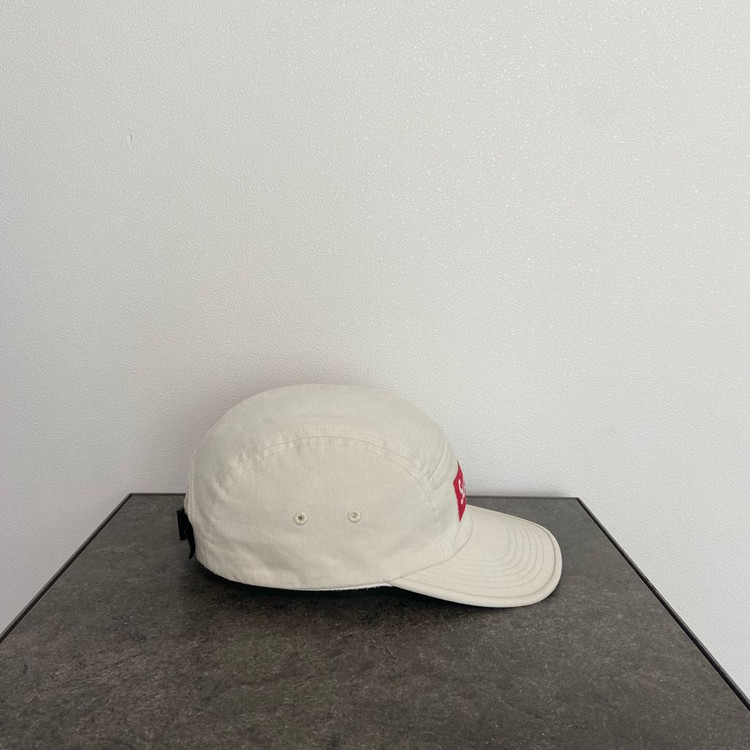 (OS) 슈프림 박스로고 캠프캡 모자 내츄럴--2