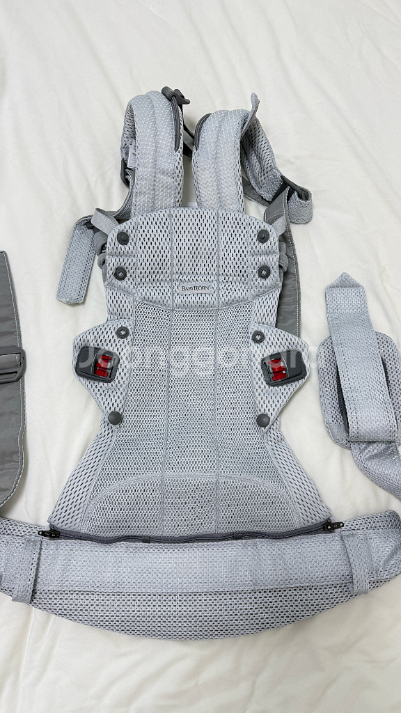 베이비뵨 하모니 아기띠 실버--1