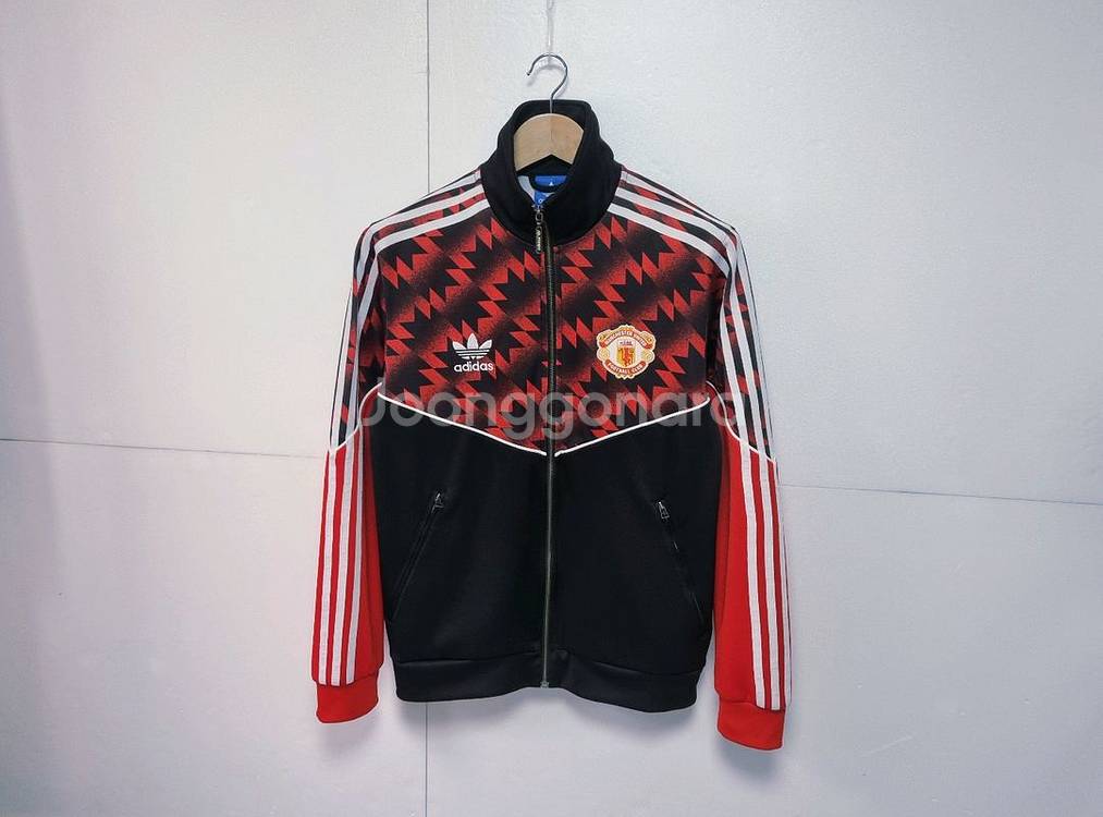남성 아디다스 OG 불꽃 맨유 맨체스터 유나이티드 트랙탑 져지 축구복--1