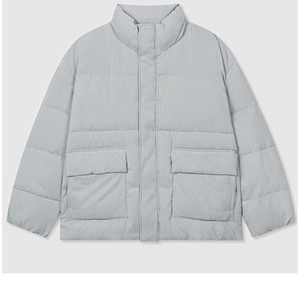 스파오 스웨이드 푸퍼 라이트블루L