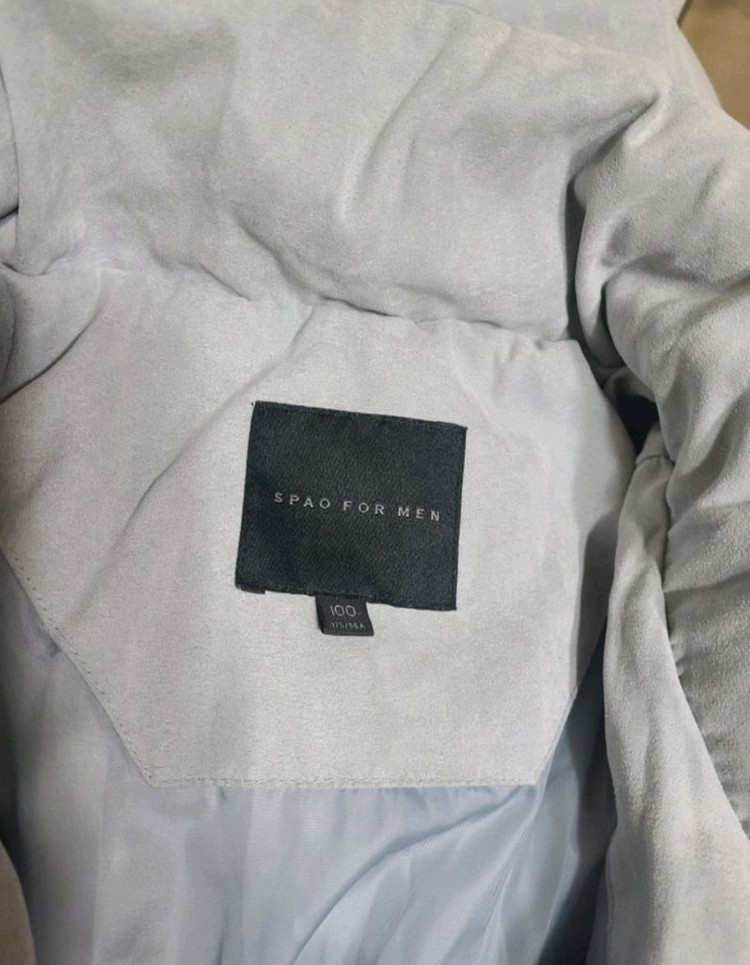 스파오 스웨이드 푸퍼 라이트블루L--3